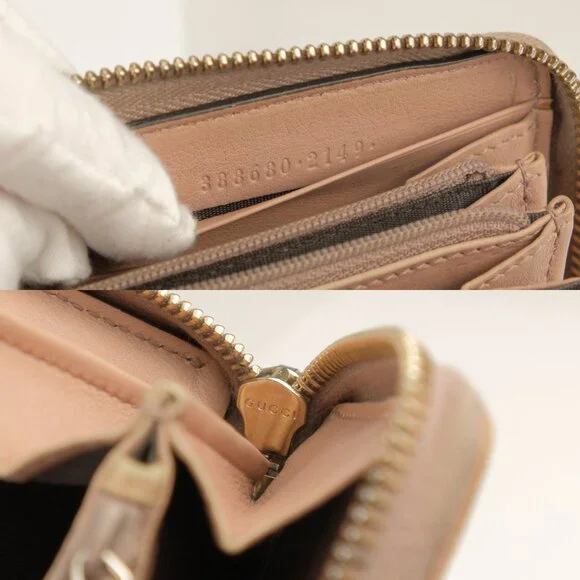 Gucci Micro Guccisima Bow Continental Wallet, Beige Pink, Leather - Picture 8 of 14